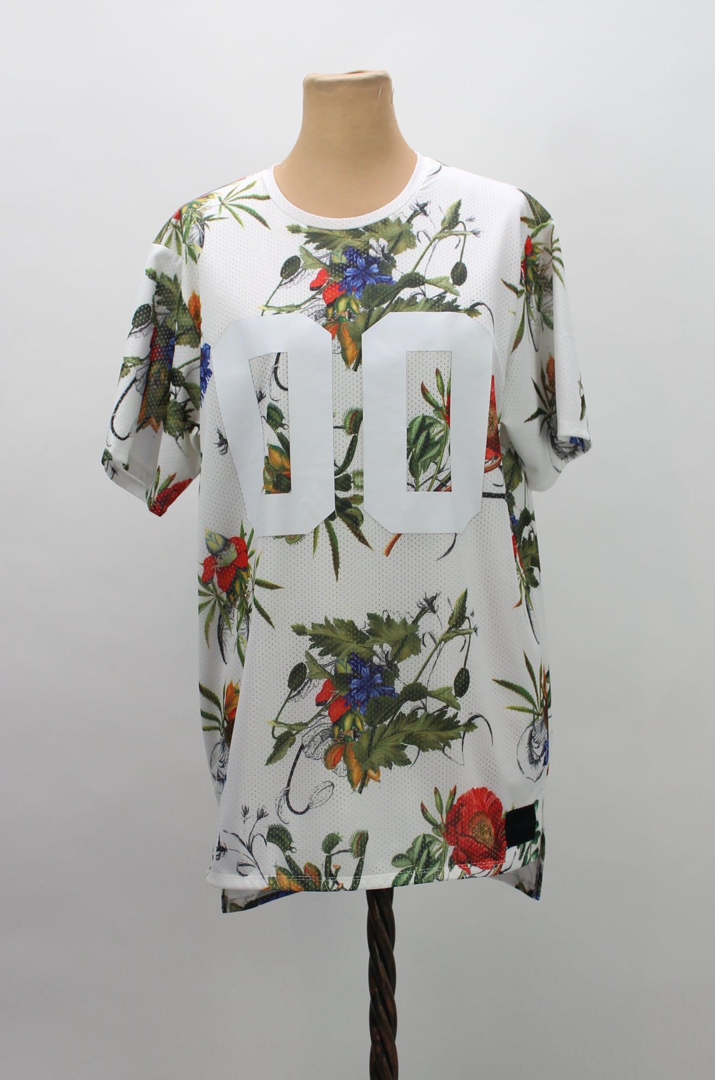 Women's Floral Print Athletic Shirt - Size L